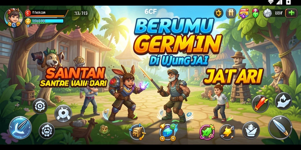 Tampilan gameplay 6CF yang seru dan menghibur.