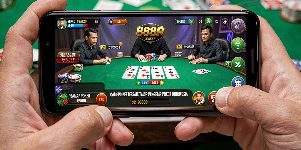 Tampilan bermain poker yang seru di 888R.