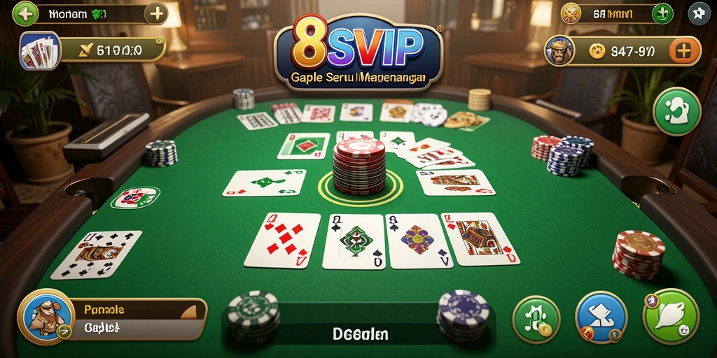 Tangkapan layar gameplay Gaple yang menarik dan mengasyikkan di 8SVIP.