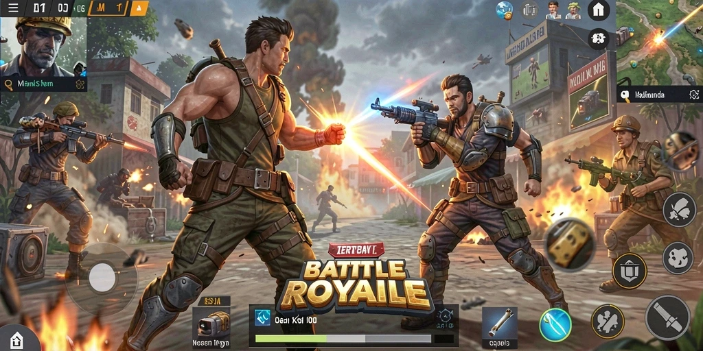 Gameplay seru dalam pertarungan Battle Royale API33.