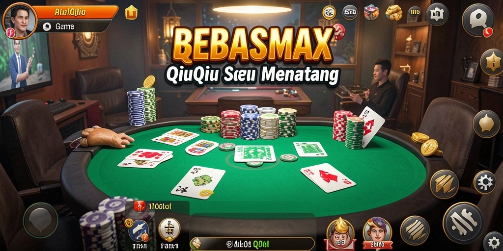 Screenshot gameplay seru dalam BEBASMAX yang menampilkan aksi QiuQiu.