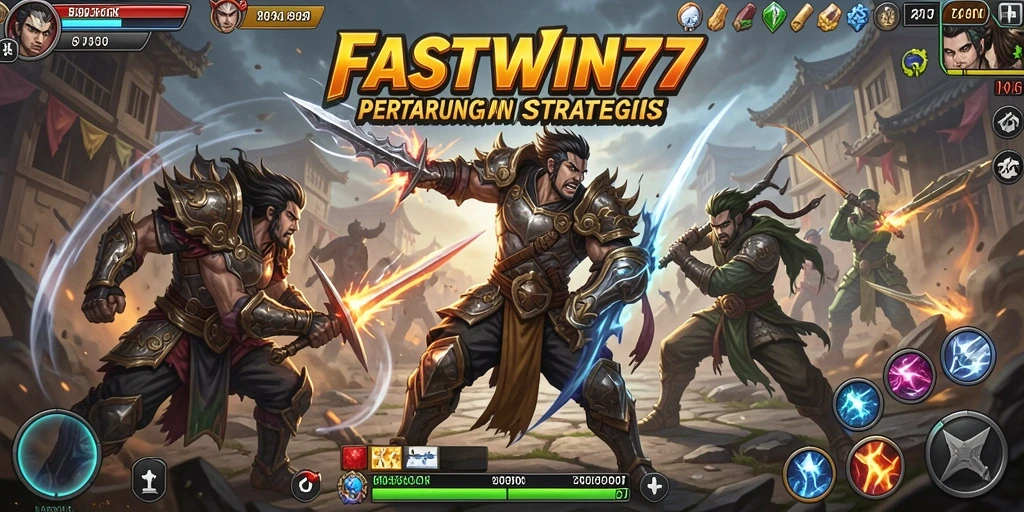 Tangkapan layar utama FASTWIN77 menampilkan pertarungan strategi yang intens.