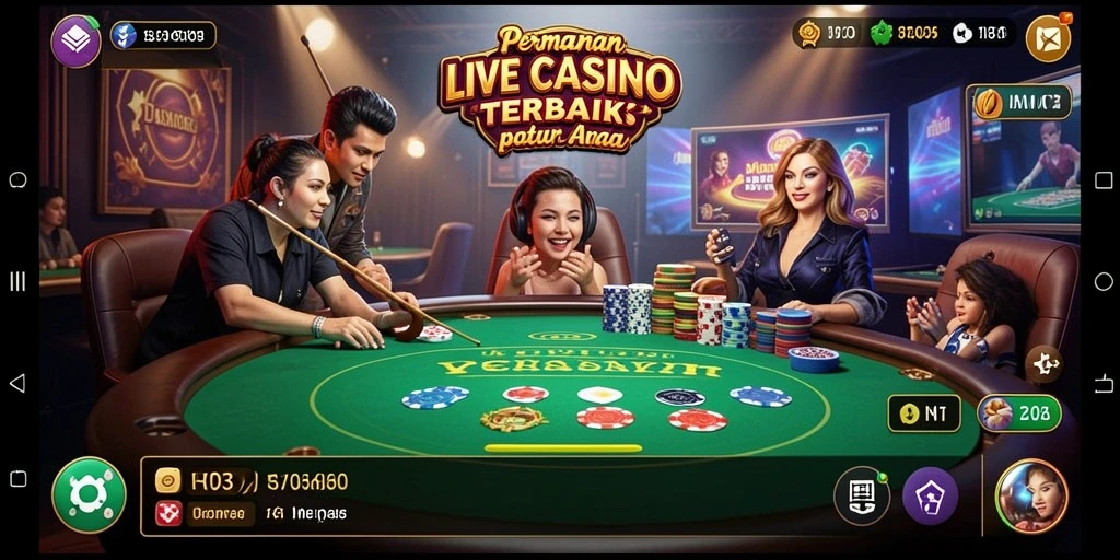 Tampilan gameplay H03 yang mendebarkan di kasino langsung.