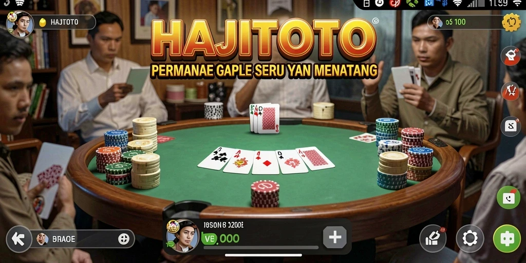 Tampilan menarik dari permainan Gaple di HAJITOTO yang penuh strategi.