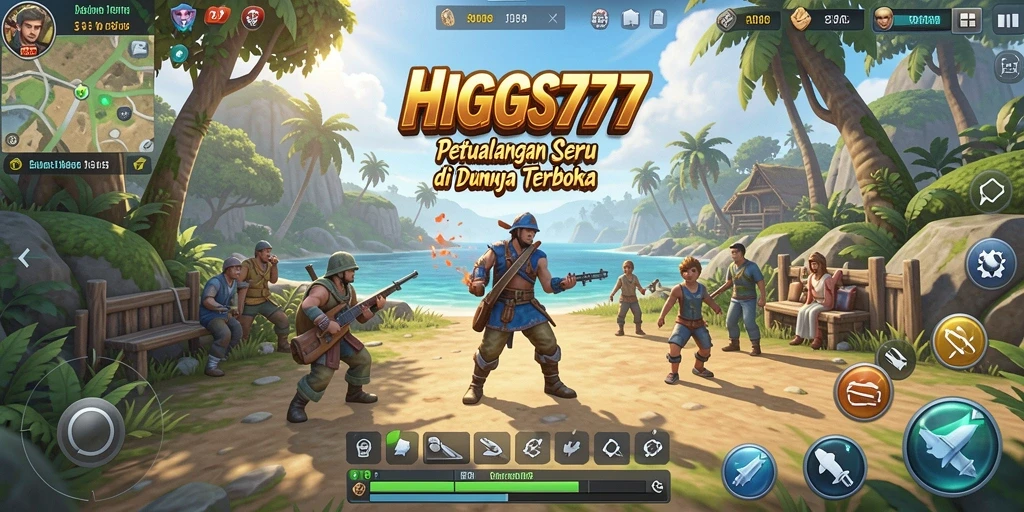 Screenshot gameplay HIGGS777 yang menunjukkan keindahan dunia terbuka.