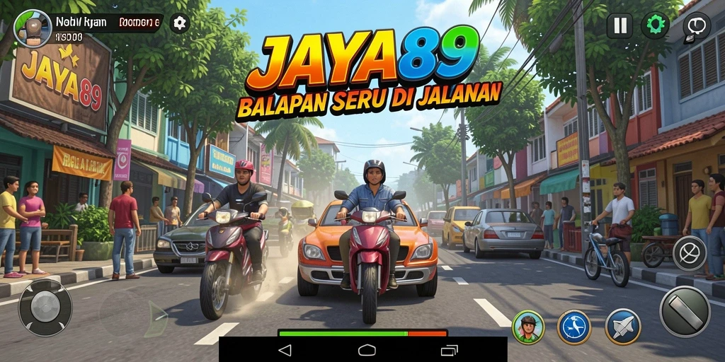 Gameplay JAYA89 memperlihatkan balapan seru di trek menantang.