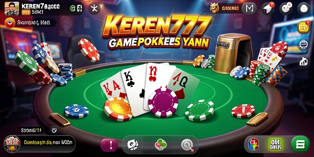Tampilan gameplay poker yang menarik di KEREN777.