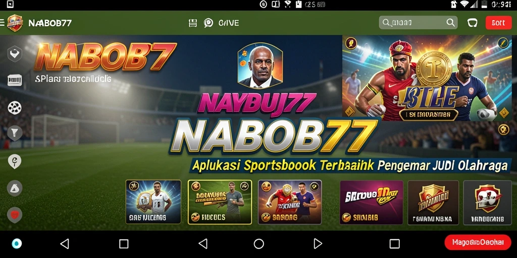 Screenshot gameplay NABOB77 menampilkan berbagai opsi taruhan olahraga.